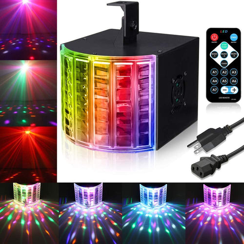 DJ Lights, SOLMORE Party Lights DMX512 Sound Actived Stage Disco Lights Light Beams with Remote Control for Dance Parties Bar Karaoke Xmas Wedding Show Club 18W