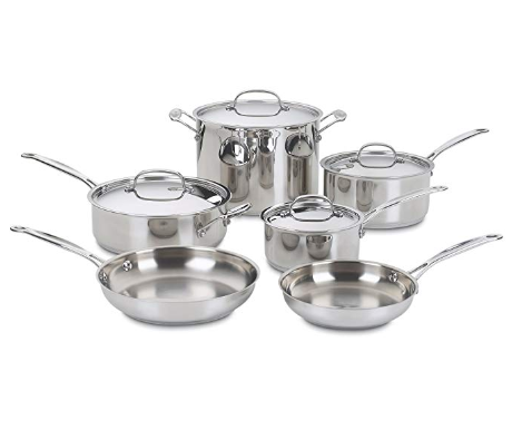 77-10 Chef's Classic Stainless 10-Piece Cookware Set